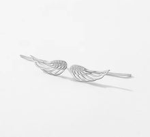 Load image into Gallery viewer, pendientes de plata de ley 925 con forma de alas de Ángel para mujer
