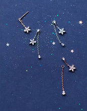 Load image into Gallery viewer, pendientes de plata de ley 925 con forma de flor para mujer