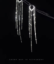 Load image into Gallery viewer, pendientes colgantes para mujer, de Plata de Ley 925 auténtica