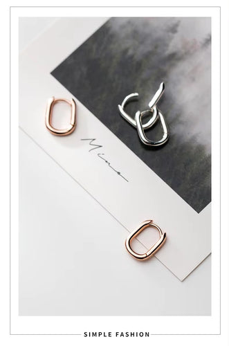 pendientes de aro ovalados para mujer