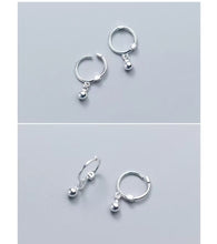 Load image into Gallery viewer, Hot Sale Swing Beads Hoop pendientes clásico exquisito Plata de Ley 925