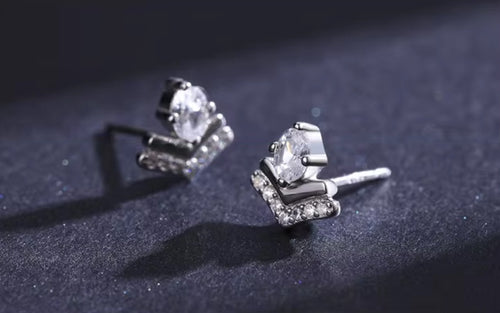 pendientes de plata de ley 925 con colgante para mujer