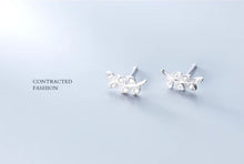 Load image into Gallery viewer, pendientes de plata de ley 925 para mujer, aretes con forma de rama de circón