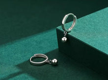 Cargar imagen en el visor de la galería, pendientes de aro de plata de ley 2021 auténtica para mujer y Niña