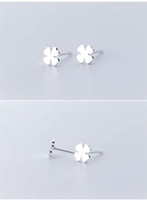 Load image into Gallery viewer, pendientes minimalistas de Plata de Ley 925 para mujer y niña, aretes de tuerca simples