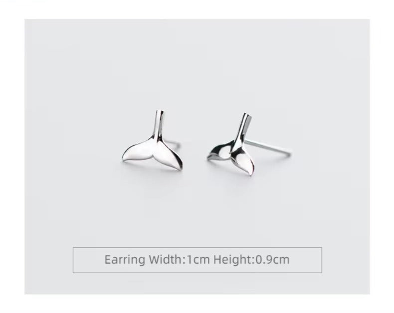 pendientes de tuerca de cola de sirena para mujer