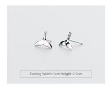 Cargar imagen en el visor de la galería, pendientes de tuerca de cola de sirena para mujer