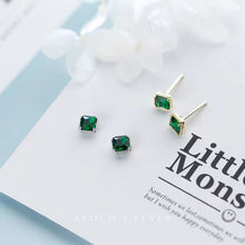 Load image into Gallery viewer, pendientes de plata de primera ley y Circonia cúbica para mujer