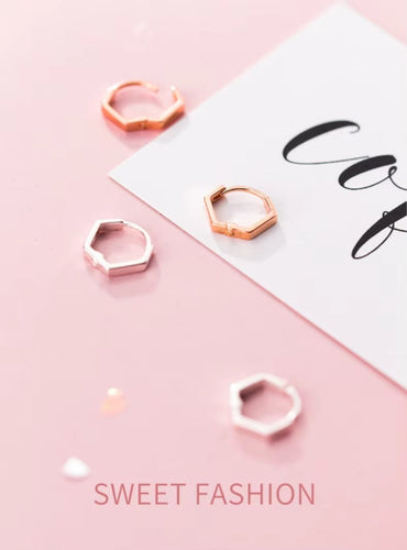 pendientes de plata de ley 2021 para mujer y niña, aretes geométricos simples