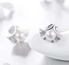 Load image into Gallery viewer, pendientes de plata de ley 925 con perlas naturales de agua dulce para mujer