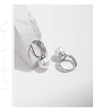 Load image into Gallery viewer, pendientes de aro de Plata de Ley 925 para mujer