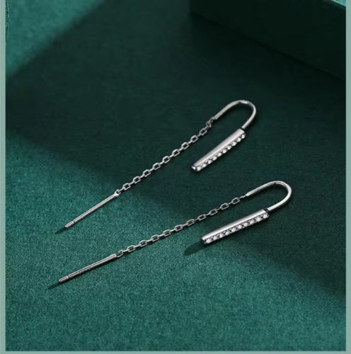 pendientes colgantes minimalistas para mujer