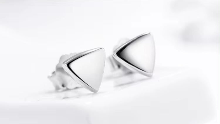 pendientes triangulares de plata de ley 2021 auténtica para mujer