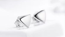 Cargar imagen en el visor de la galería, pendientes triangulares de plata de ley 2021 auténtica para mujer