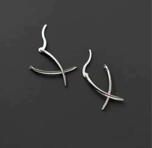 hebillas de oreja de estilo abstracto Simple para mujer