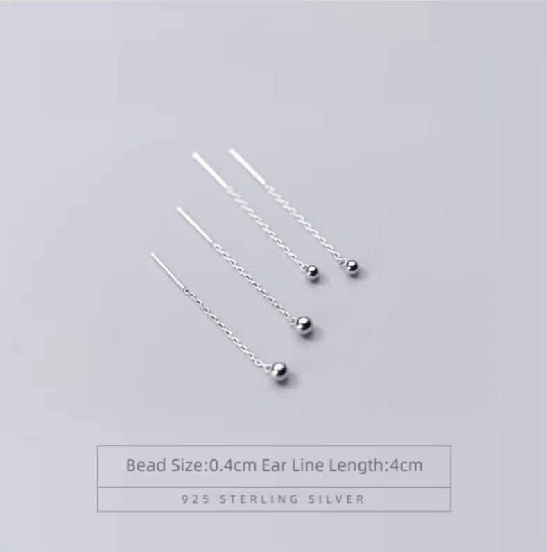 pendientes colgantes de plata de ley 100% para mujer, aretes de diseño minimalista