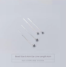 Load image into Gallery viewer, pendientes colgantes de plata de ley 100% para mujer, aretes de diseño minimalista