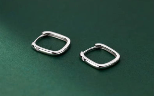 pendientes de aro de Plata de Ley 925 para mujer