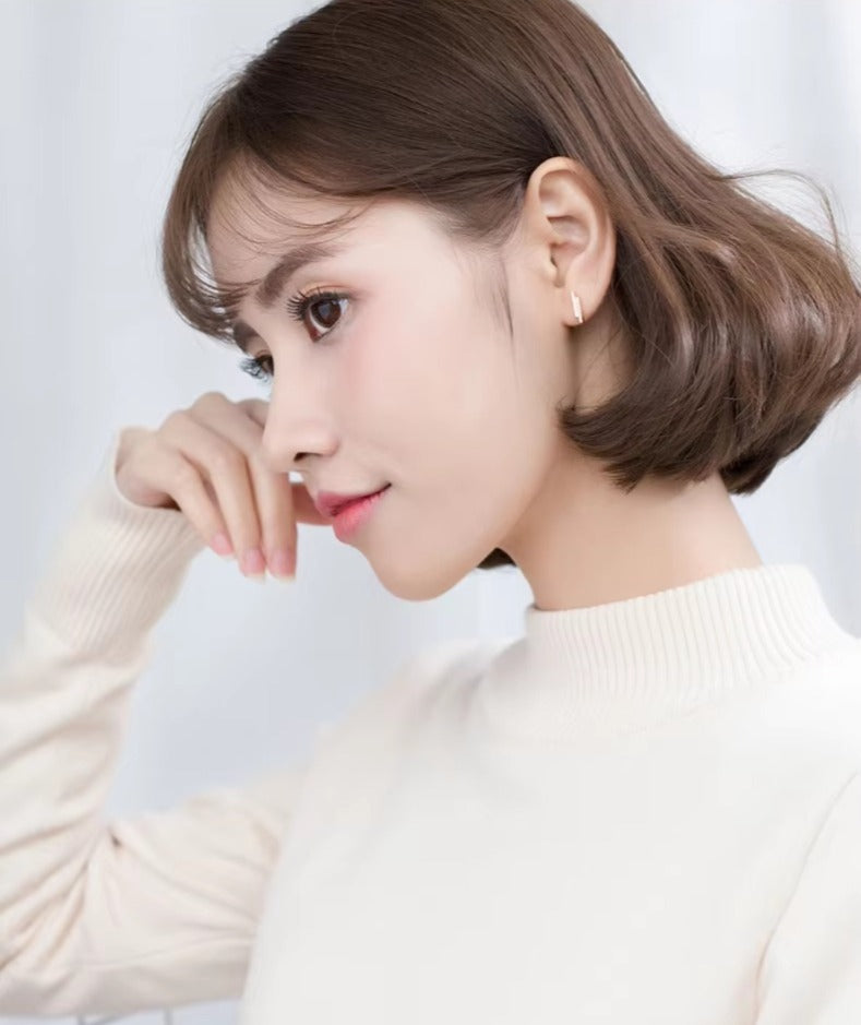 pendientes minimalistas de circón para mujer, joyería pequeña de verano