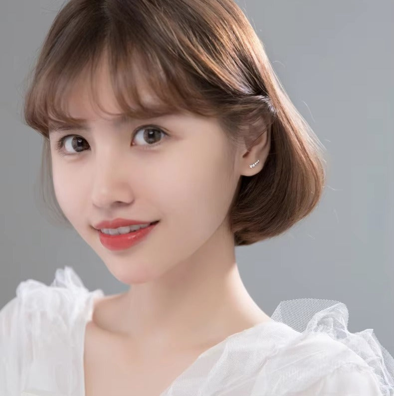 pendientes de plata de ley 925 auténtica para mujer, joyería fina brillante de Circonia cúbica