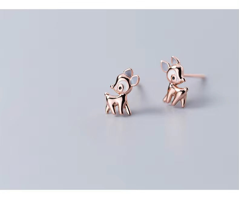 pendientes de tuerca de ciervo para mujer