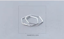 Load image into Gallery viewer, pendientes de aro de plata de primera ley para mujer, aretes pequeños