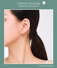 Load image into Gallery viewer, pendientes colgantes de plata de ley 925 para mujer, joyería fina