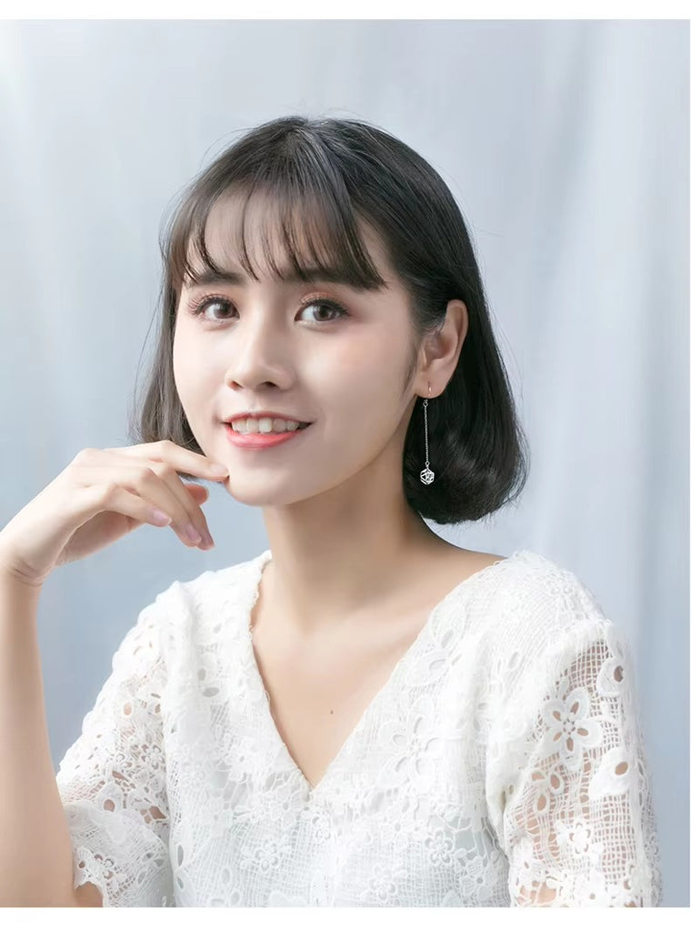 pendientes de gota de circonia cúbica para mujer, aretes de plata de ley 100% auténtica