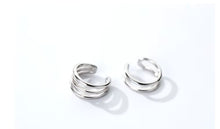 Load image into Gallery viewer, pendientes de plata de ley 925 asimétricos para mujer, joyería fina, con Clips, a la moda