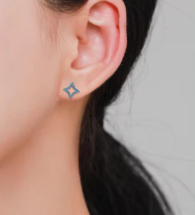 pendientes minimalistas de Plata de Ley 925 para mujer