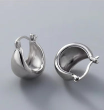 Load image into Gallery viewer, pendientes de aro de Plata de Ley 925 auténtica para mujer
