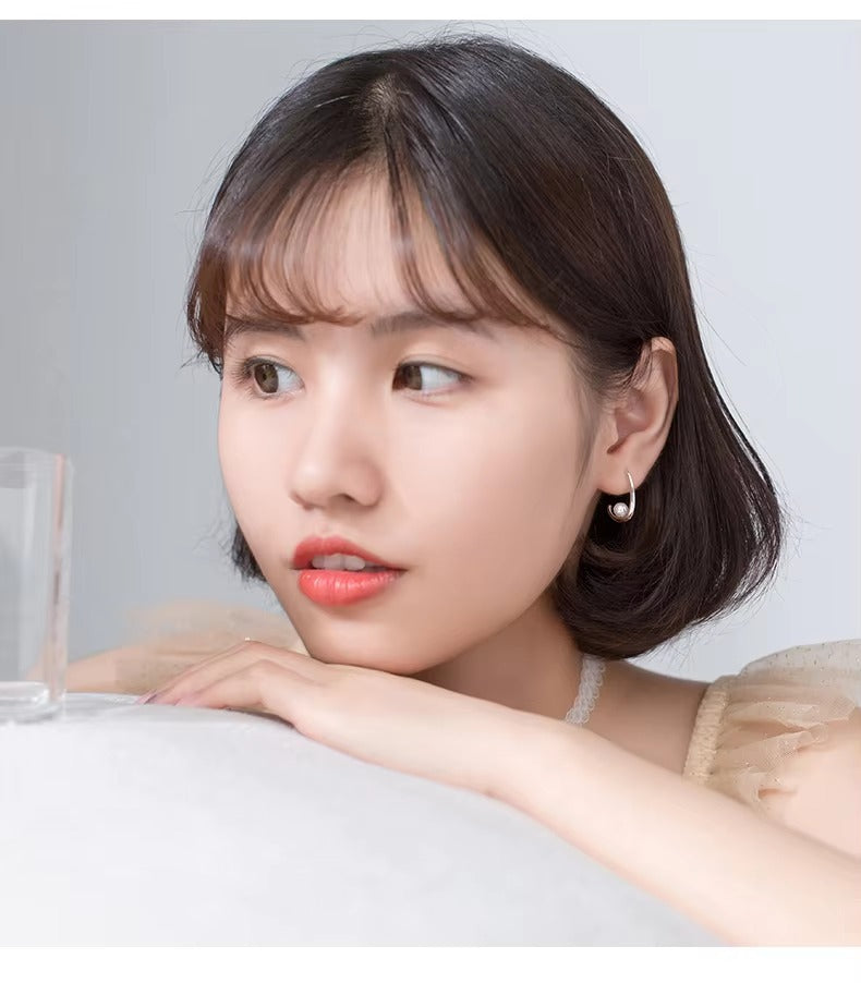 pendientes de plata de ley 925 con forma de gota de agua para mujer