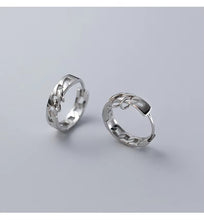 Load image into Gallery viewer, pendientes de aro hipoalergénicos para mujer, de Plata de Ley 925