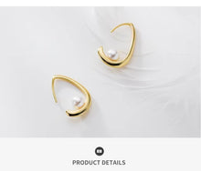 Load image into Gallery viewer, pendientes de plata de ley 925 con forma de gota de agua para mujer