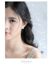 Cargar imagen en el visor de la galería, pendientes redondos de circonita para mujer, joyería fina de Plata de Ley 925