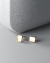 Load image into Gallery viewer, pendientes de perlas de Concha de Plata de Ley 925 para mujer