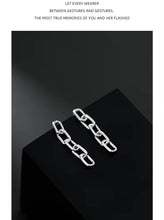 Load image into Gallery viewer, pendientes colgantes geométricos de Plata de Ley 925 para mujer