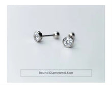 Load image into Gallery viewer, pendientes de plata de ley 925 con zirconia cúbica para mujeres