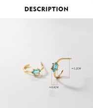 Load image into Gallery viewer, pendientes de plata de ley 925 con Circonia cúbica para mujer, aretes pequeños