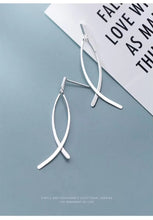 Load image into Gallery viewer, pendientes de plata de ley 925 con forma de cruz para mujer