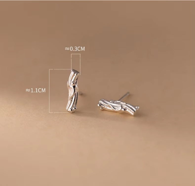 pendientes de tuerca de notación musical Vintage para mujer, de plata de ley 925