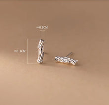Load image into Gallery viewer, pendientes de tuerca de notación musical Vintage para mujer, de plata de ley 925