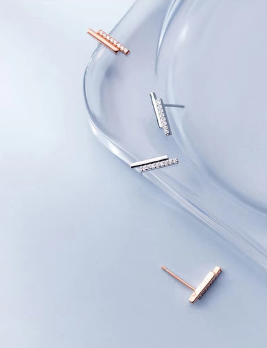 pendientes minimalistas de circón para mujer, joyería pequeña de verano