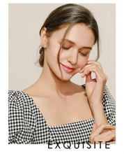 Load image into Gallery viewer, pendientes de plata de primera ley y turquesa para mujer, aretes pequeños