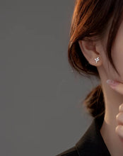 Load image into Gallery viewer, pendientes de plata de ley 925 auténtica para mujer, Mini hojas pequeñas