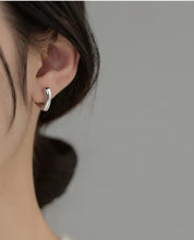Load image into Gallery viewer, pendientes de aro de Plata de Ley 925 para mujer