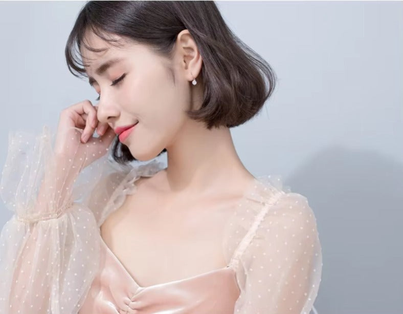 pendientes de plata de primera ley y Circonia cúbica para mujer, aretes, plata esterlina 100%