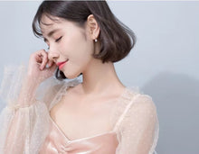 Load image into Gallery viewer, pendientes de plata de primera ley y Circonia cúbica para mujer, aretes, plata esterlina 100%