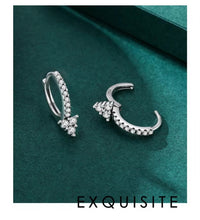 Load image into Gallery viewer, pendientes de plata de primera ley y Circonia cúbica para mujer