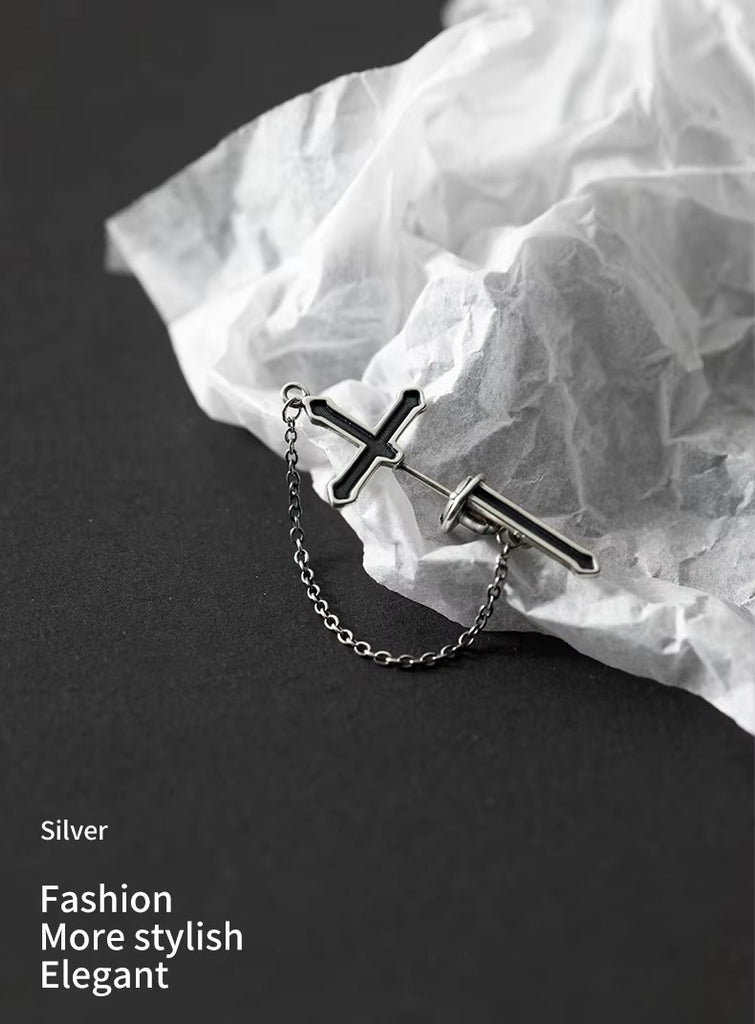 pendientes de plata de ley 100% 925 para mujer y niña, joyería de esmalte negro